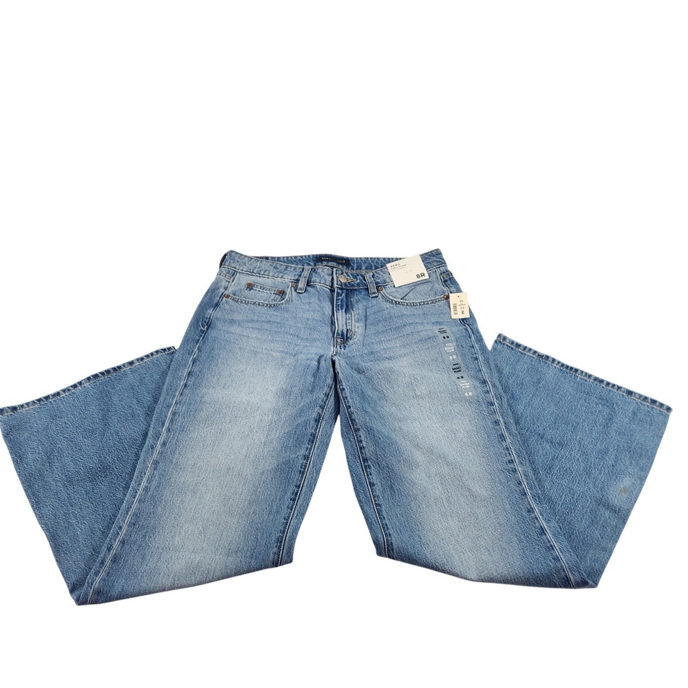 Aeropostale Baggy Flare Jeans Womens 8R Medium Wash Non Stretch Wide‎ Leg Denim